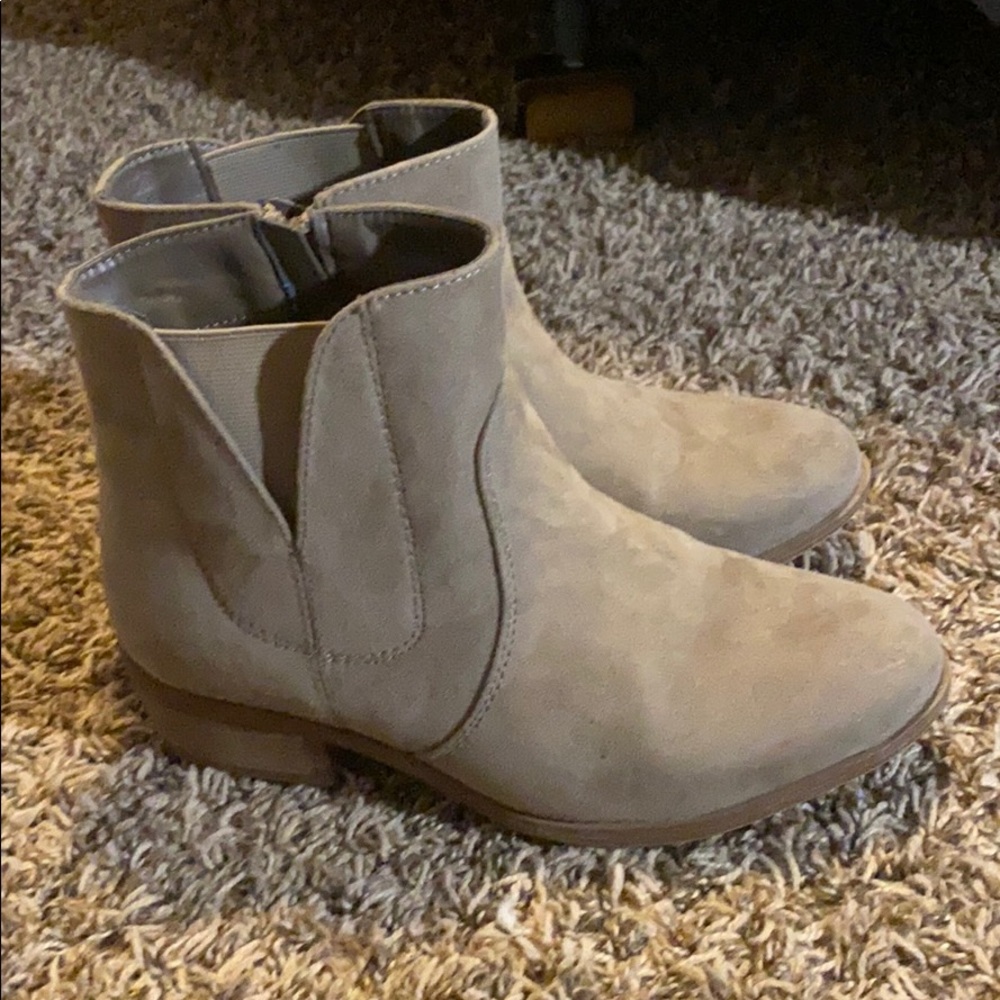 Booties. Comfortable. Easy to dress up or down.